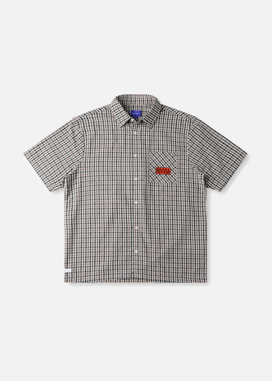 BOX LOGO SS SHIRT : GREEN CHECK
