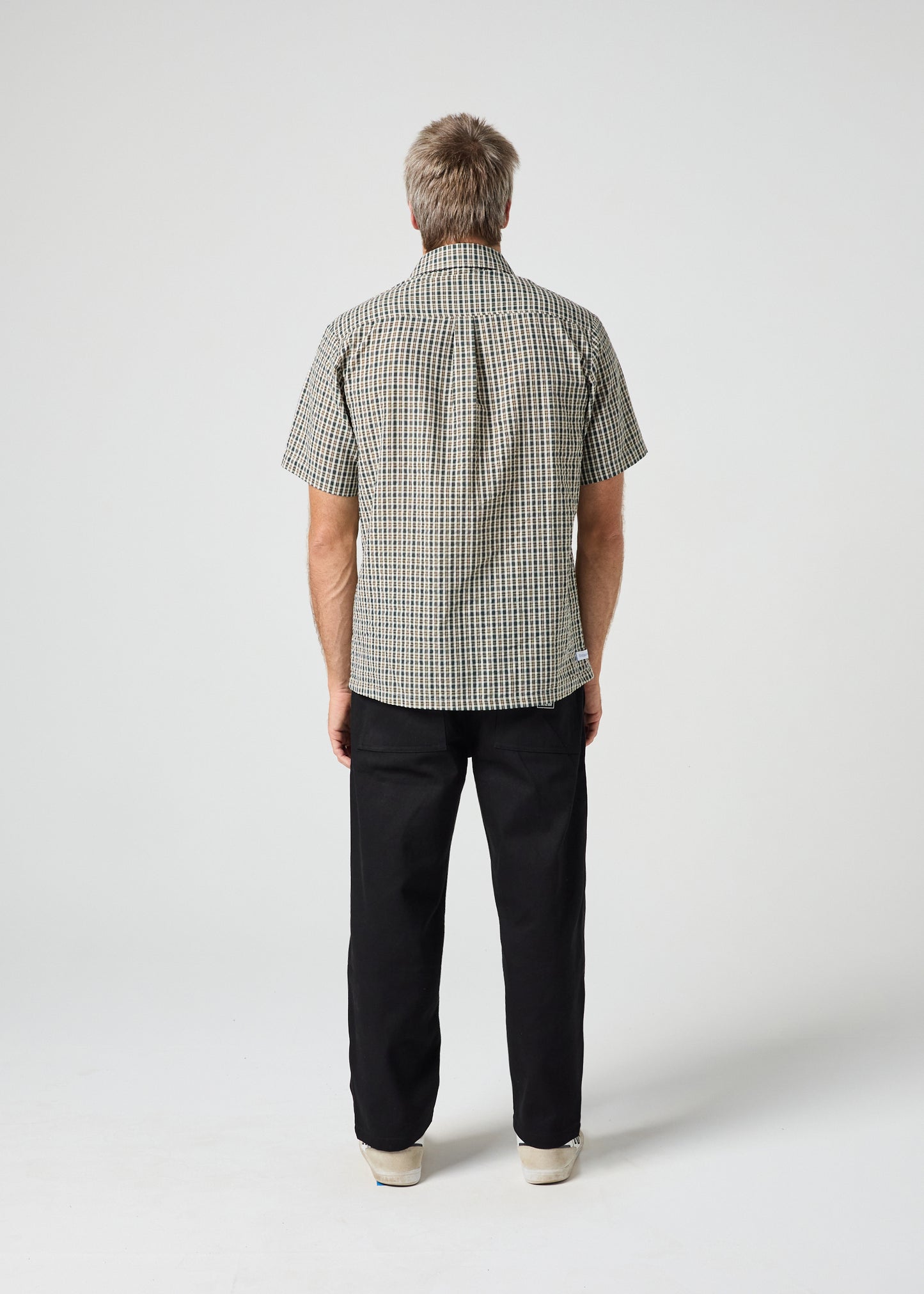 BOX LOGO SS SHIRT : GREEN CHECK
