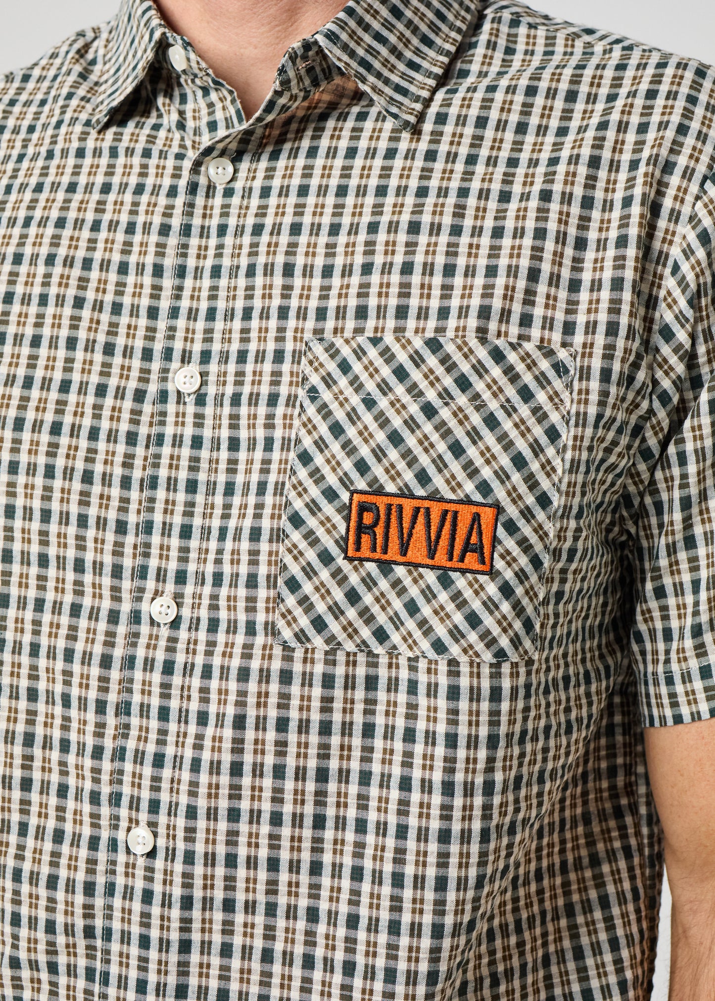 BOX LOGO SS SHIRT : GREEN CHECK