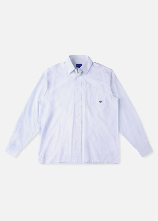 DAILY STRIPE LS SHIRT : BLUE WHITE
