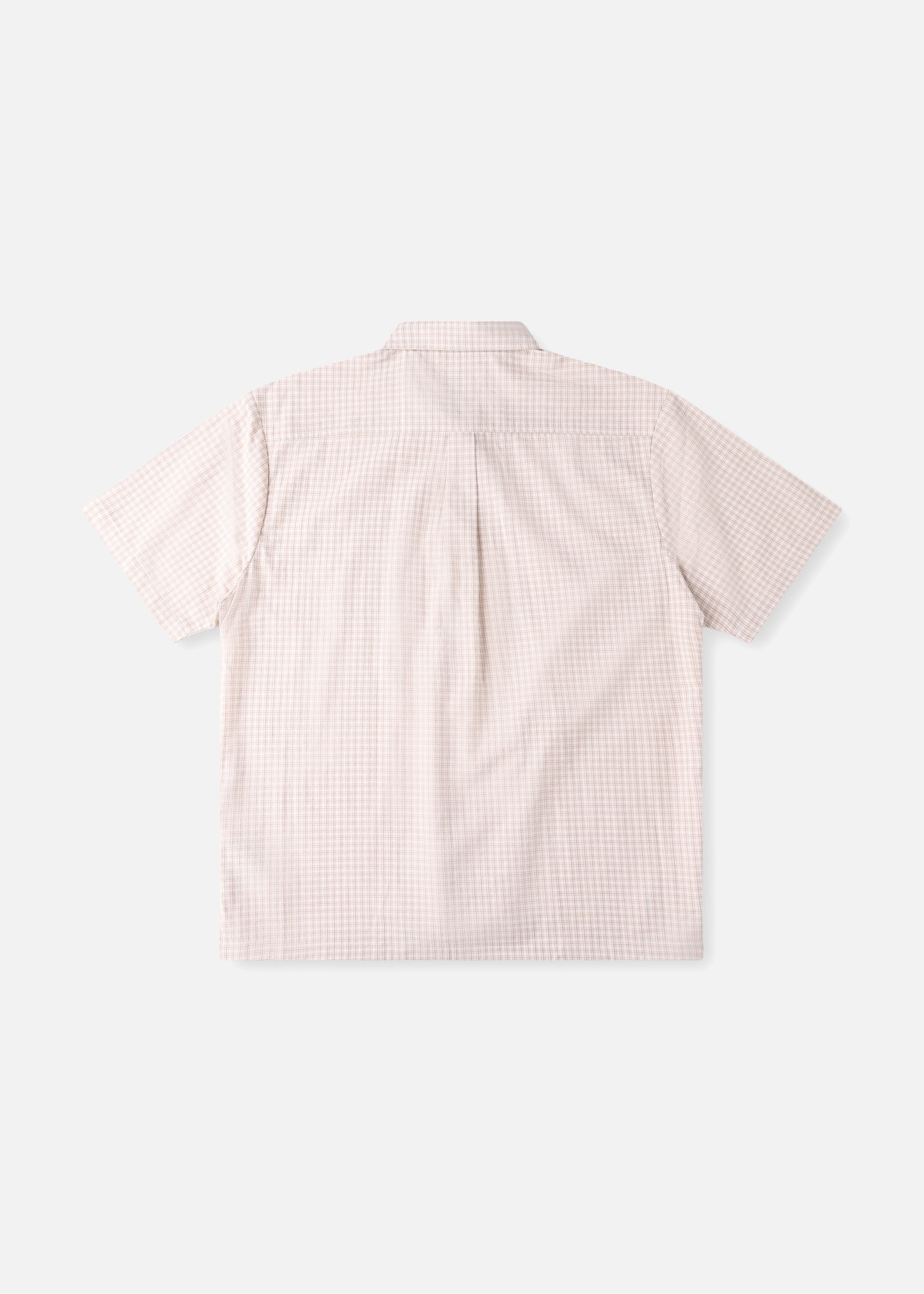 OPEN MIND CHECK SS SHIRT : BEIGE CHECK