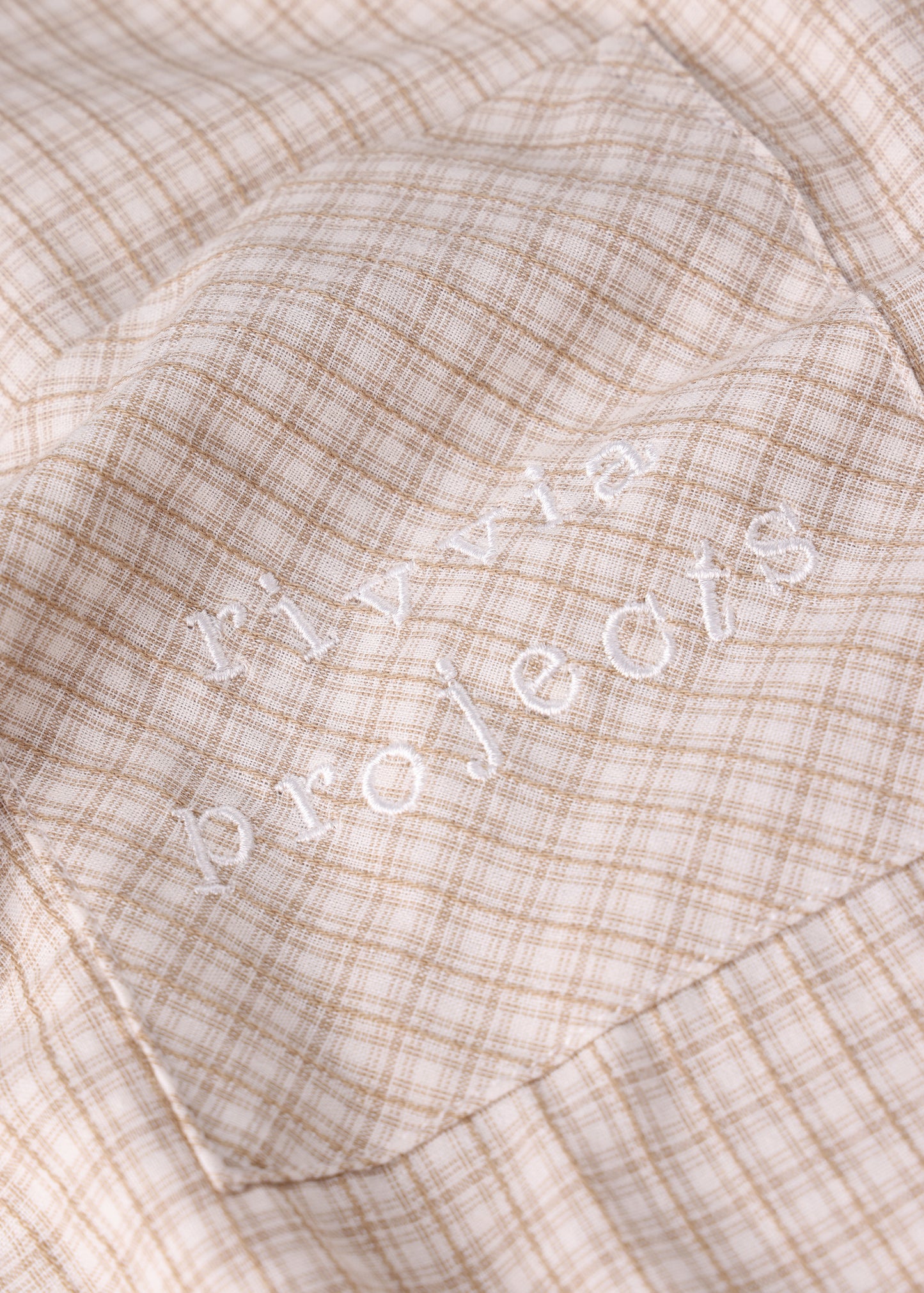 OPEN MIND CHECK SS SHIRT : BEIGE CHECK