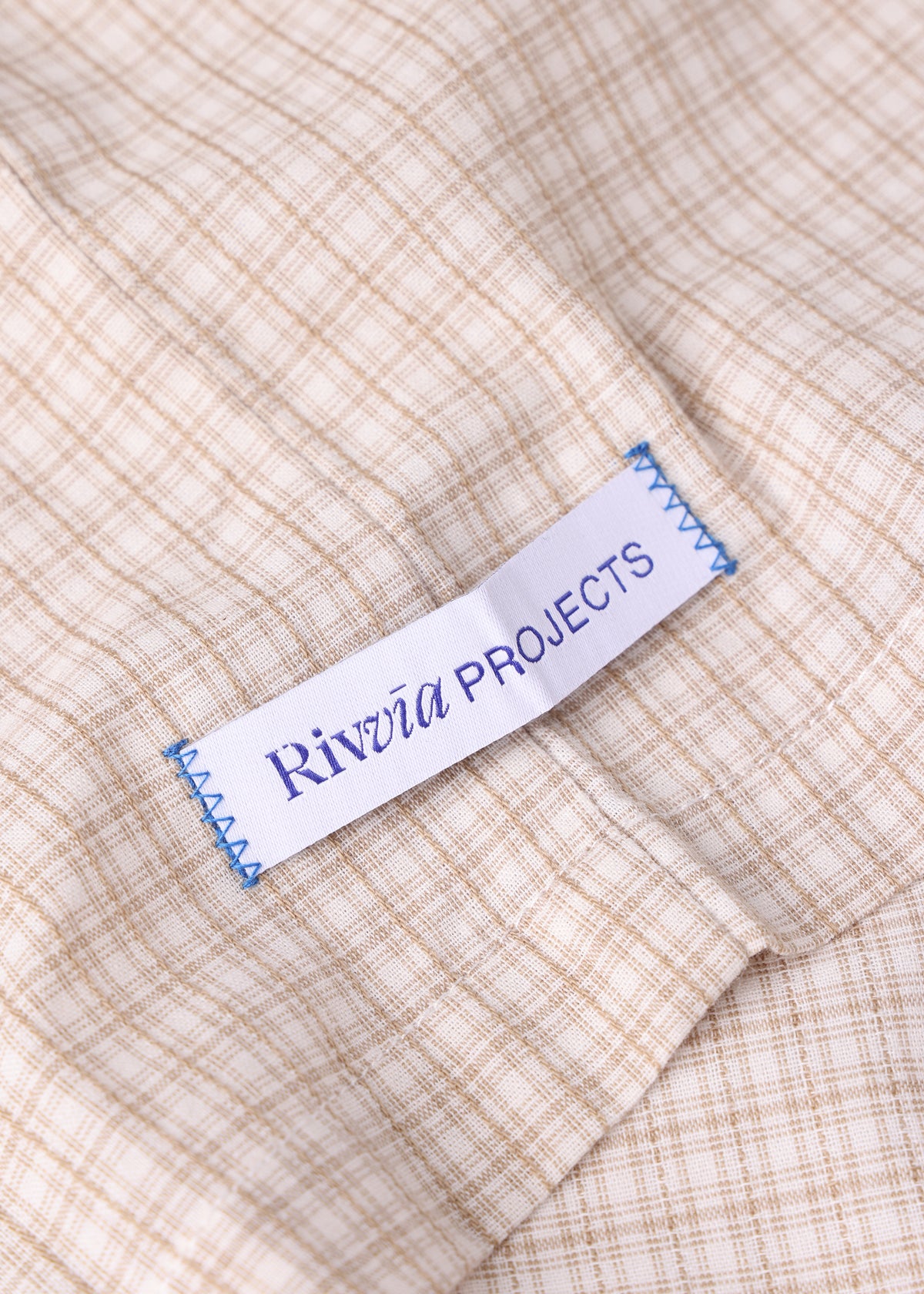 OPEN MIND CHECK SS SHIRT : BEIGE CHECK