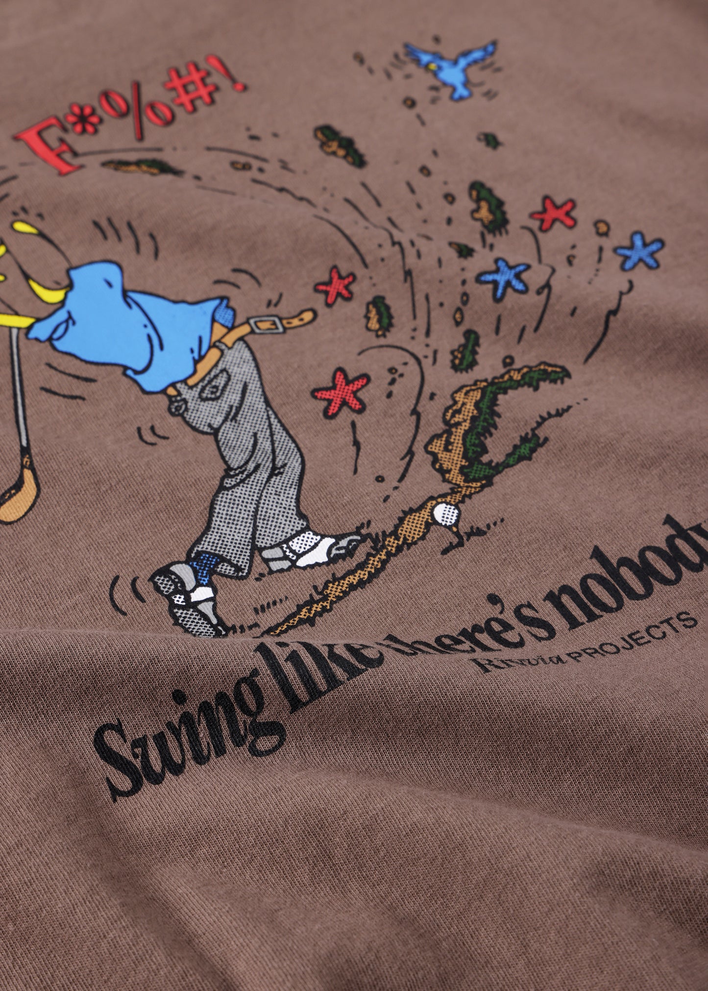 NOBODY LISTENING T-SHIRT : WASHED BROWN