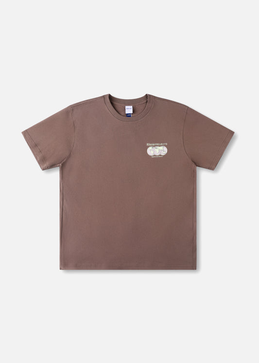 WORLD CONNECTION T-SHIRT : BROWN