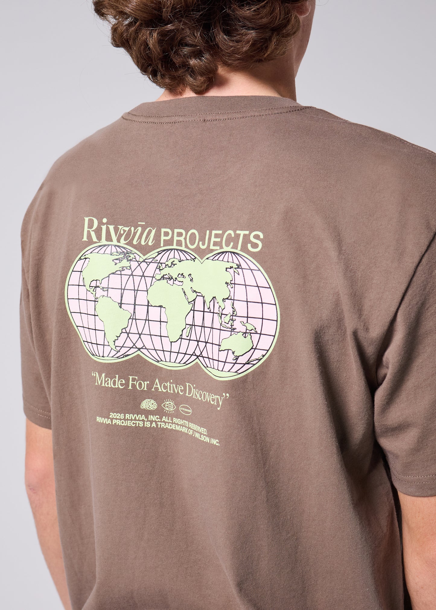 WORLD CONNECTION T-SHIRT : BROWN