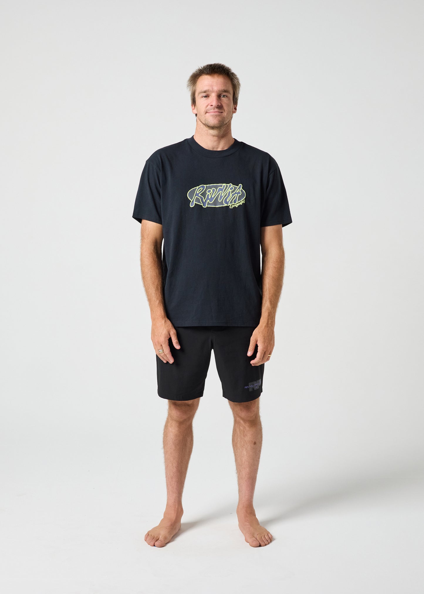 OVAL GRAF RELAXED FIT T-SHIRT : BLACK