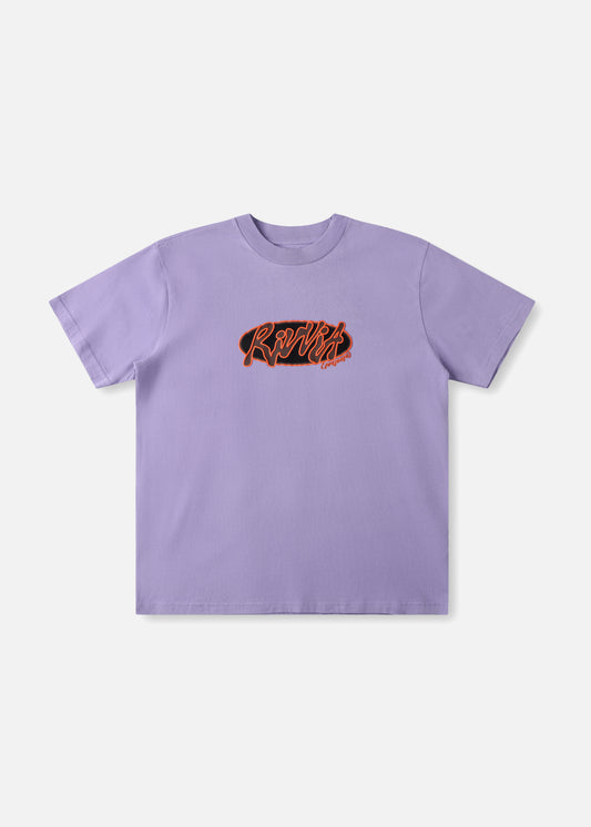 OVAL GRAF RELAXED FIT T-SHIRT : WASHED PURPLE