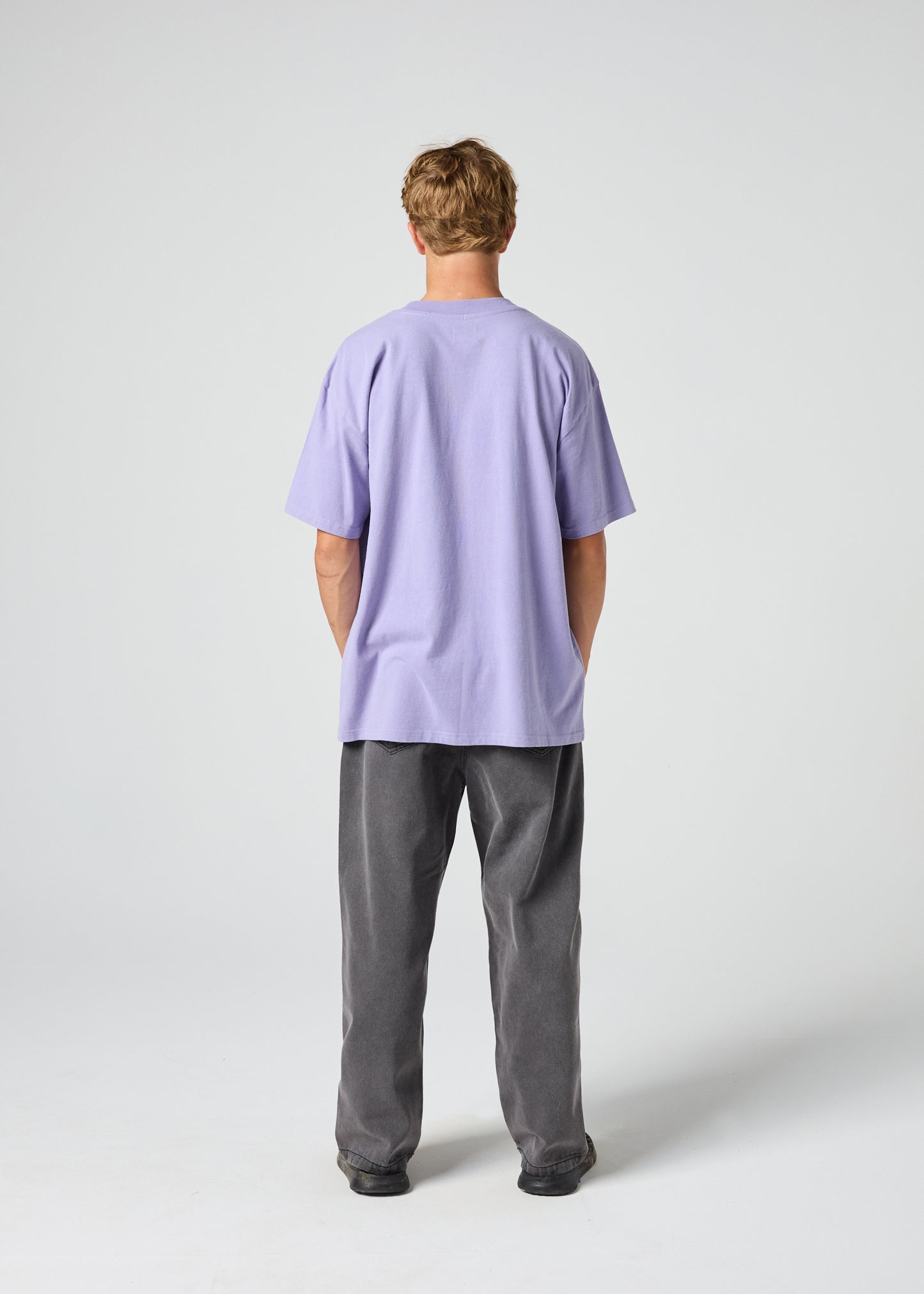 OVAL GRAF RELAXED FIT T-SHIRT : WASHED PURPLE