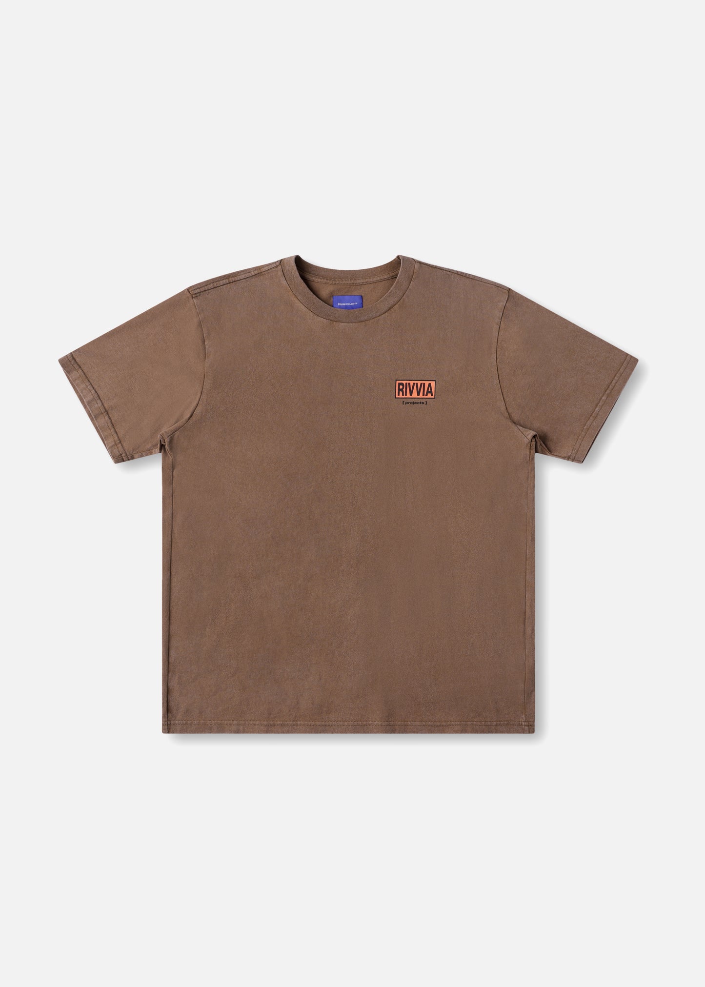 BOX LOGO T-SHIRT : WASHED BROWN