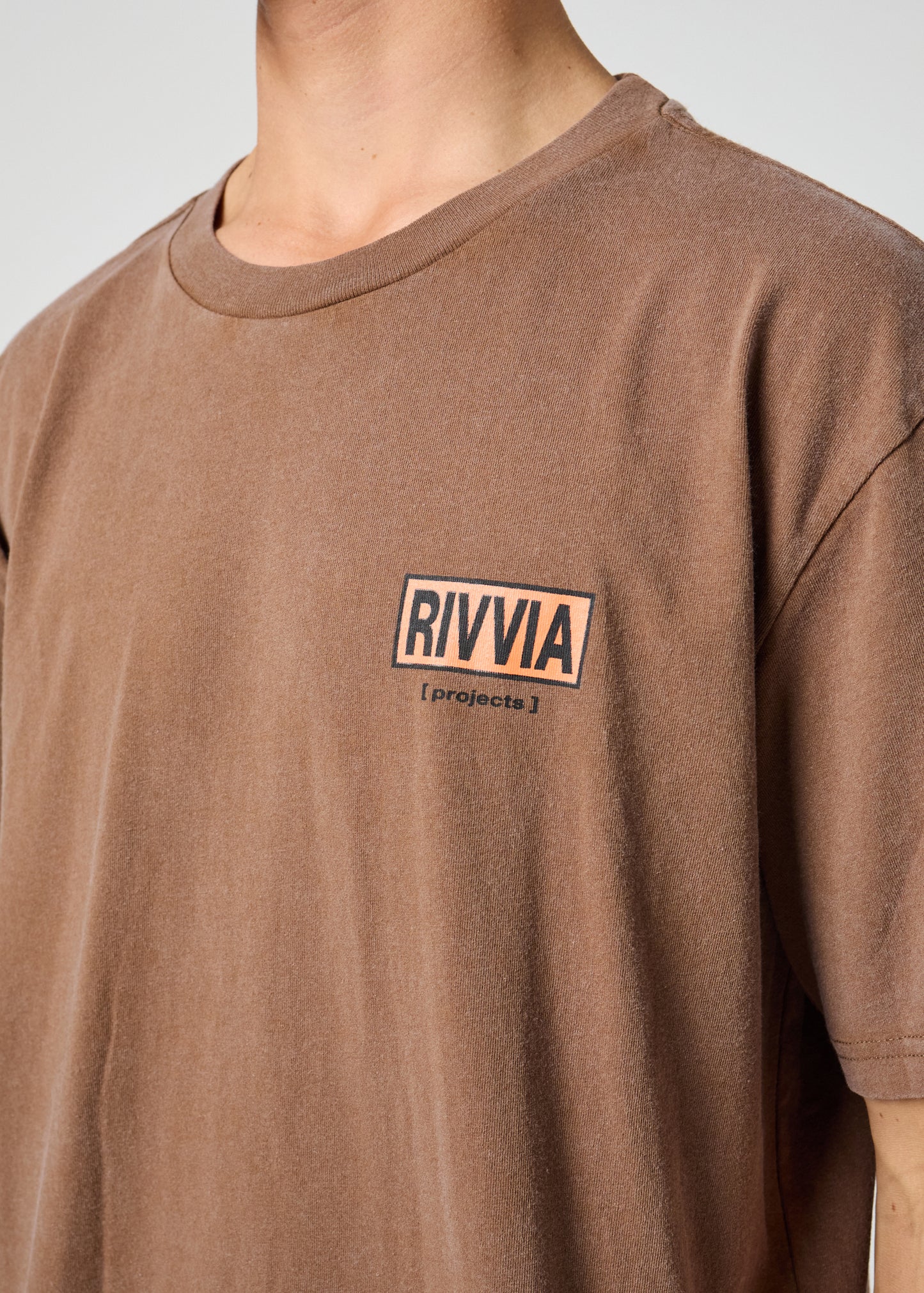 BOX LOGO T-SHIRT : WASHED BROWN