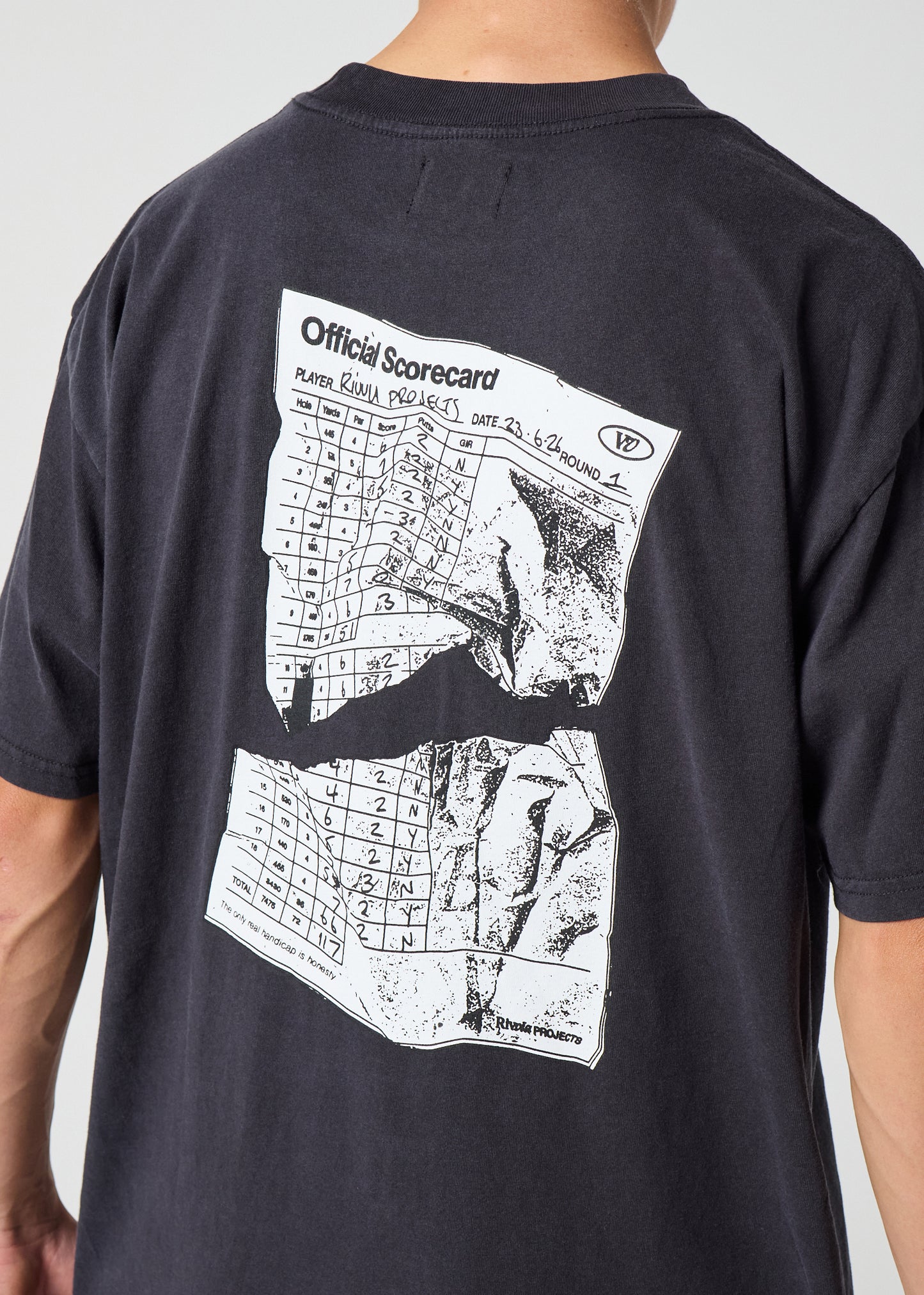SCORECARD RELAXED FIT T-SHIRT : WASHED BLACK
