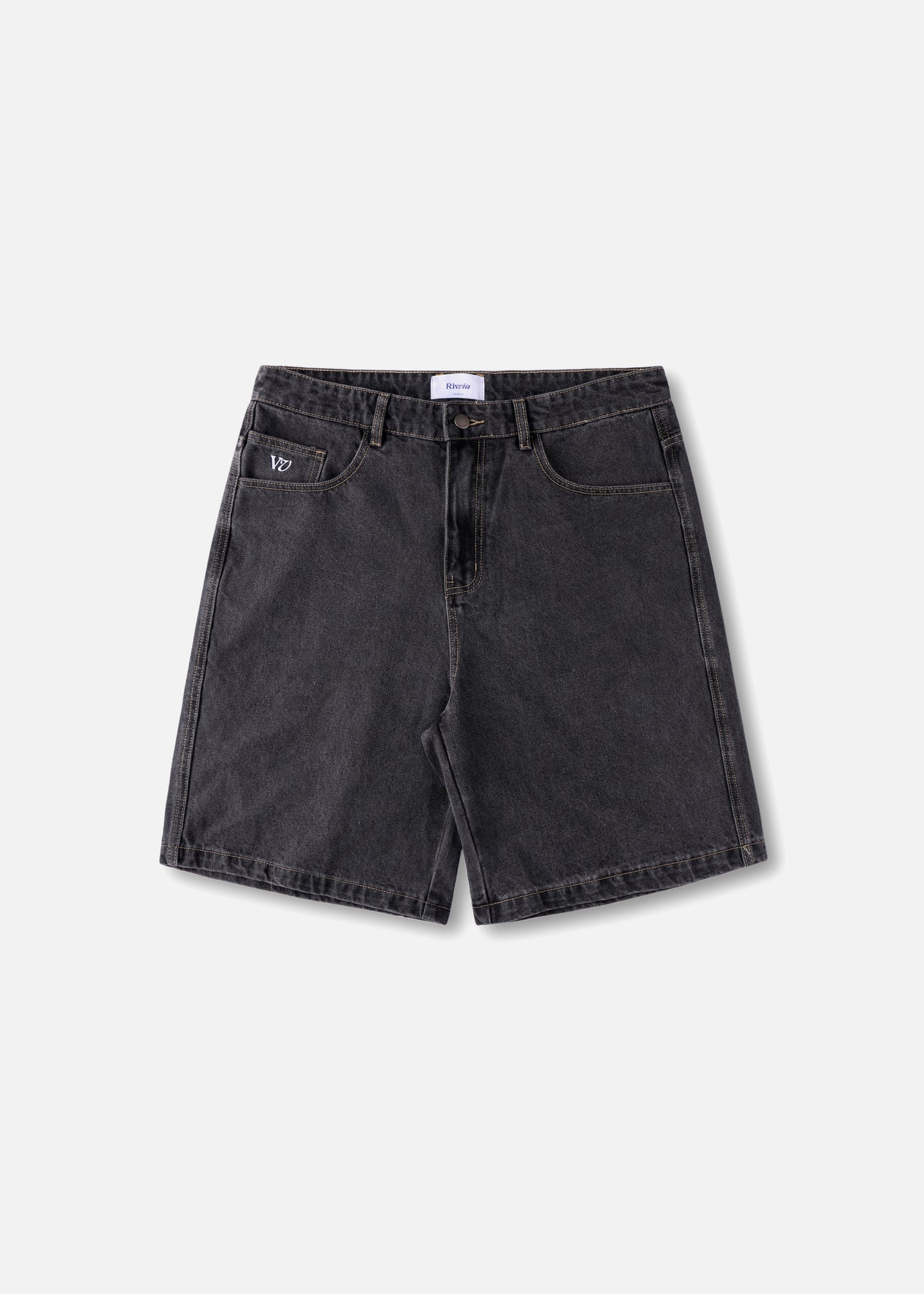 VV CLASS DENIM SHORT : WORN BLACK