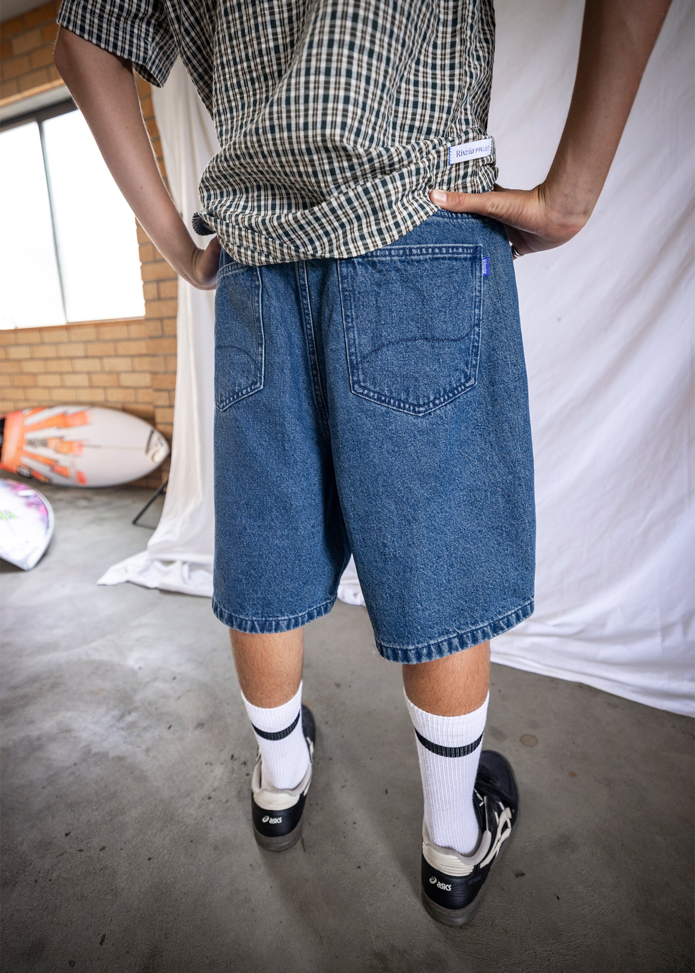 DAILY DENIM SHORT : DARK BLUE WASH