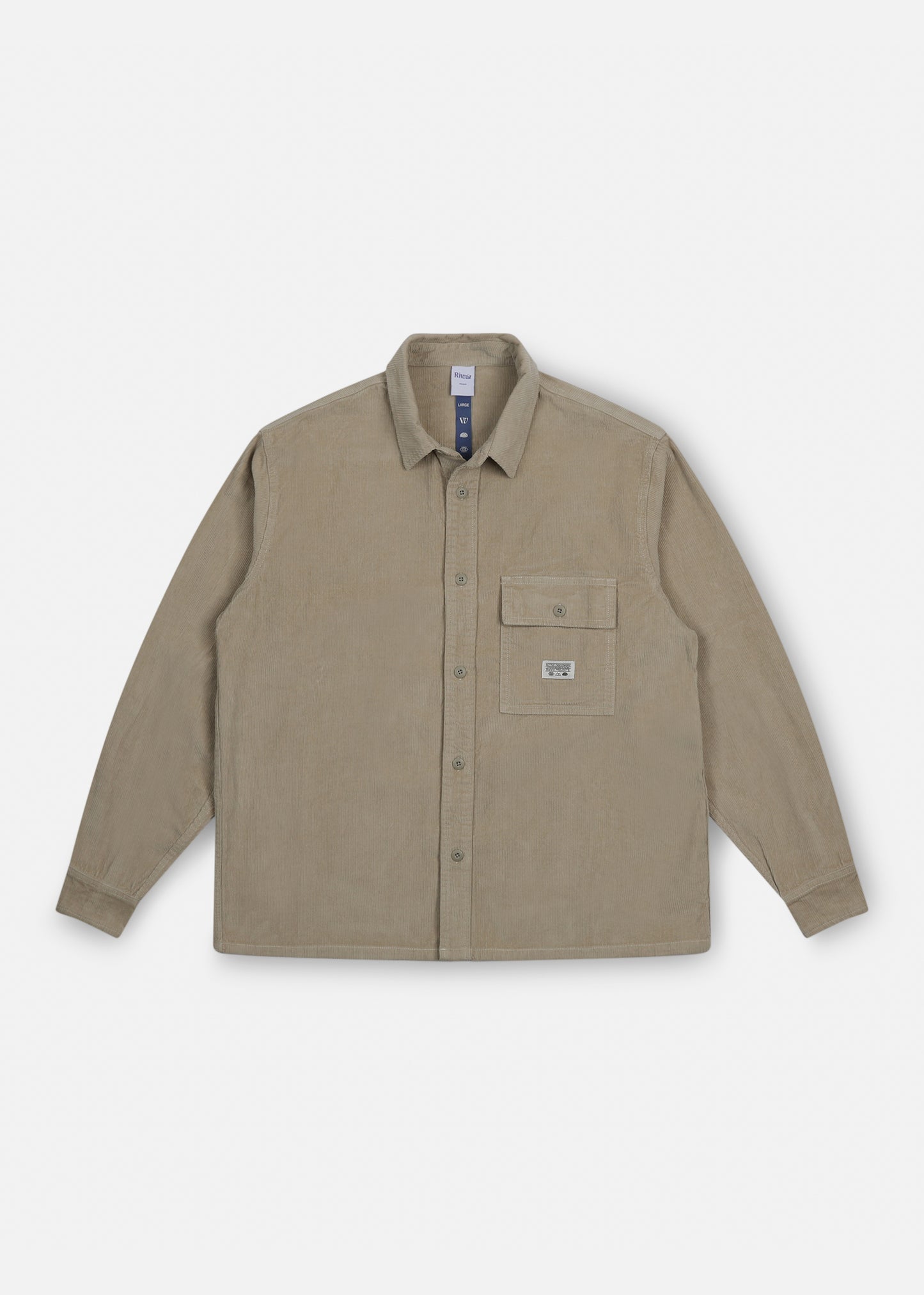 OFF TRACK CORD LS SHIRT : PARCHMENT
