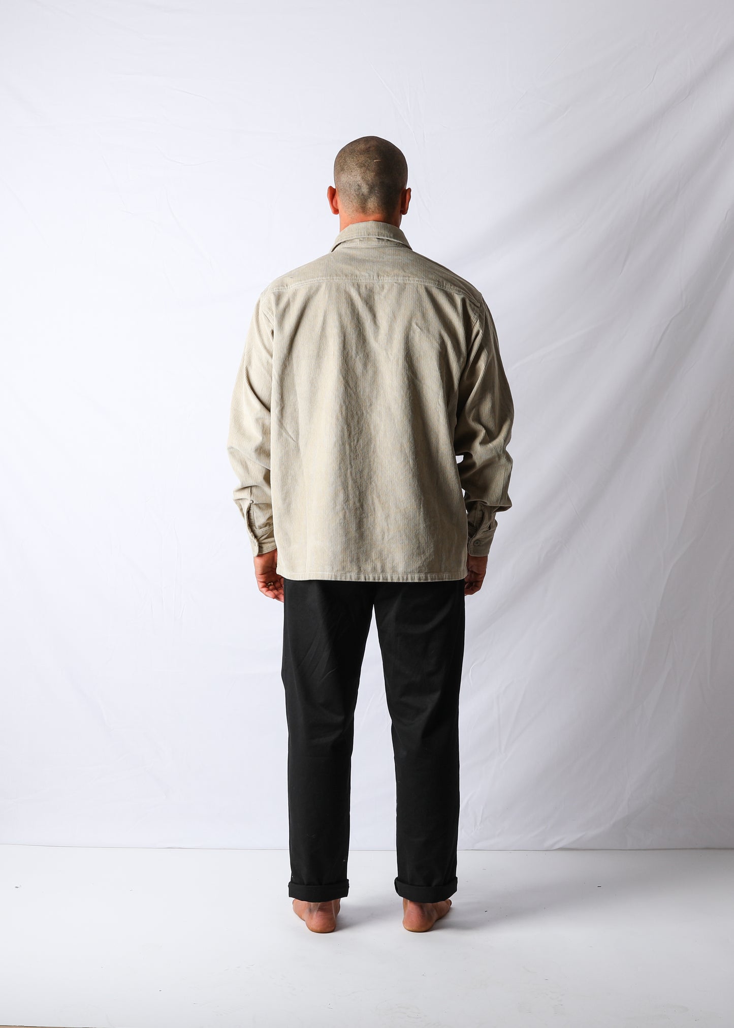 OFF TRACK CORD LS SHIRT : PARCHMENT