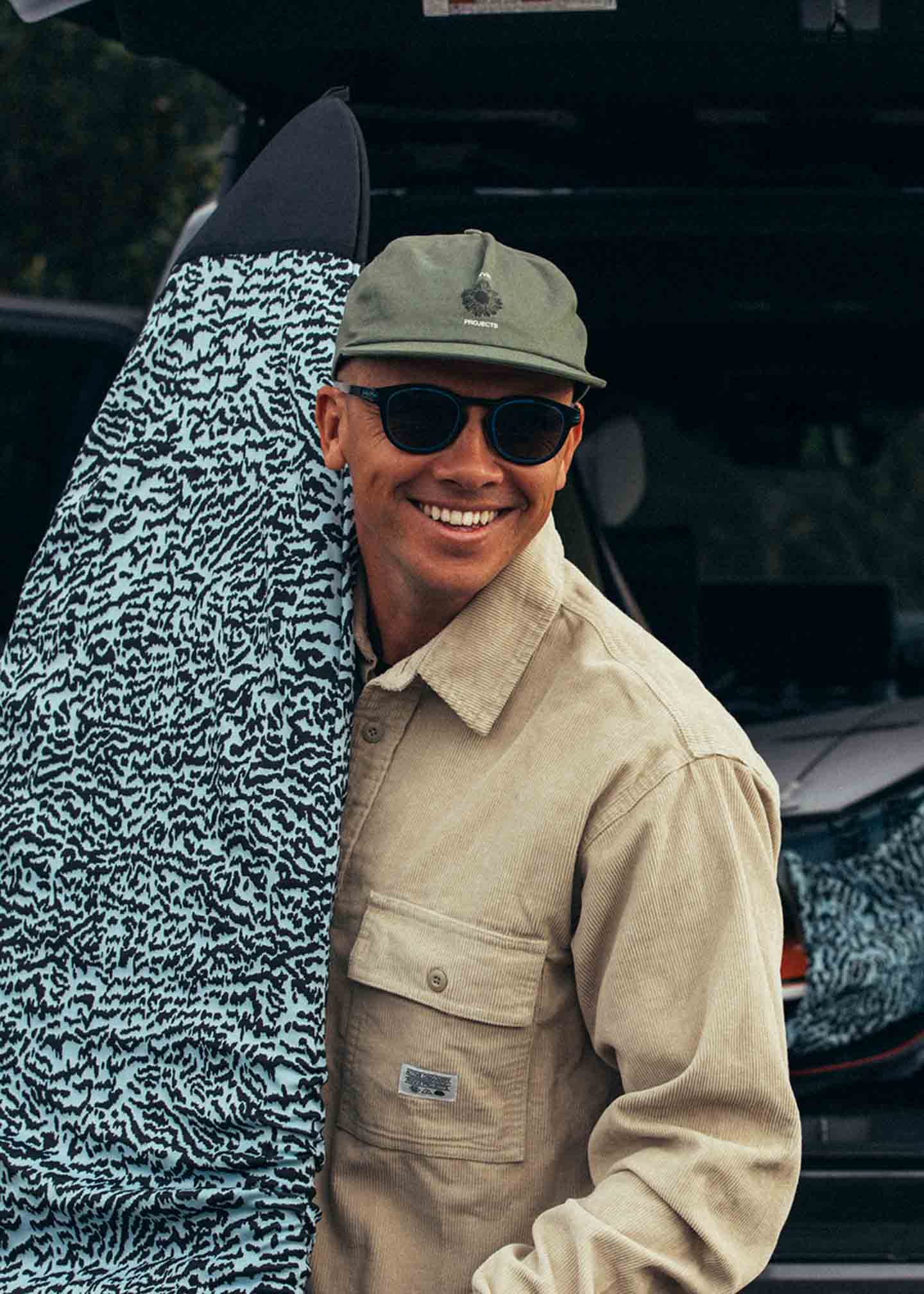 OFF TRACK CORD LS SHIRT : PARCHMENT