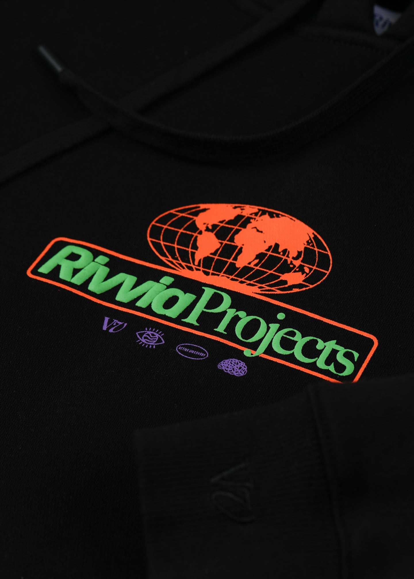 GLOBAL PROJECTS HOOD : BLACK GREY