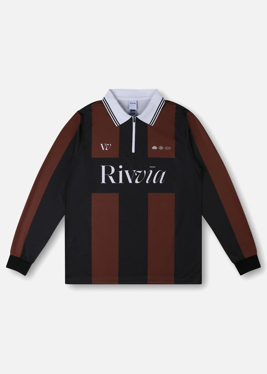 TEAM VV RPL LS POLO : BROWN BLACK