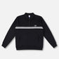 SOCIAL MEMBER 1/4 ZIP CREW : BLACK
