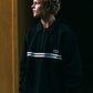 SOCIAL MEMBER 1/4 ZIP CREW : BLACK