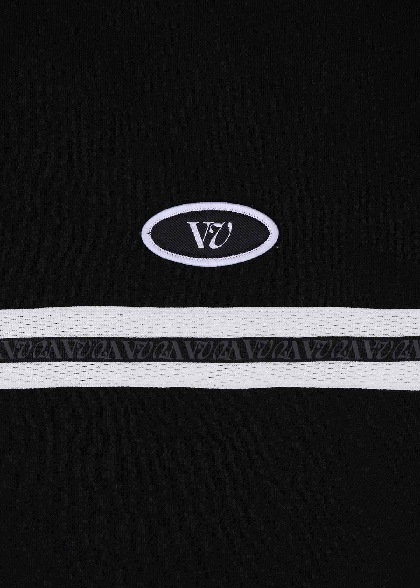 SOCIAL MEMBER 1/4 ZIP CREW : BLACK