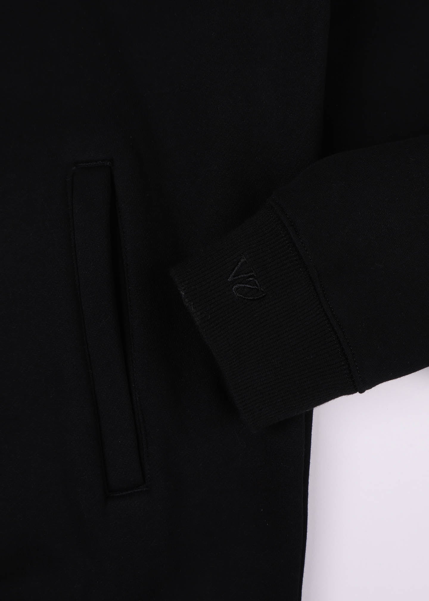 SOCIAL MEMBER 1/4 ZIP CREW : BLACK