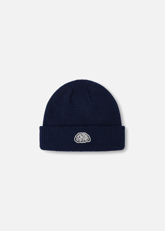 BRAIN PATCH BEANIE : DARK BLUE