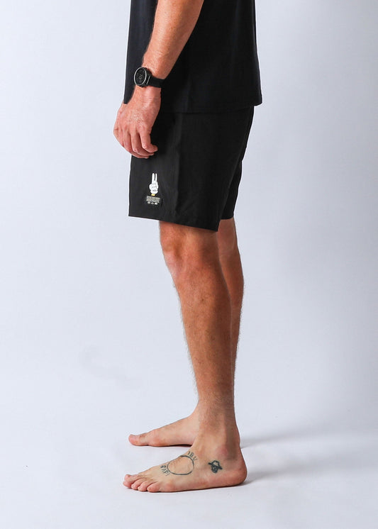 PEACE STORM BEACH SHORT : BLACK