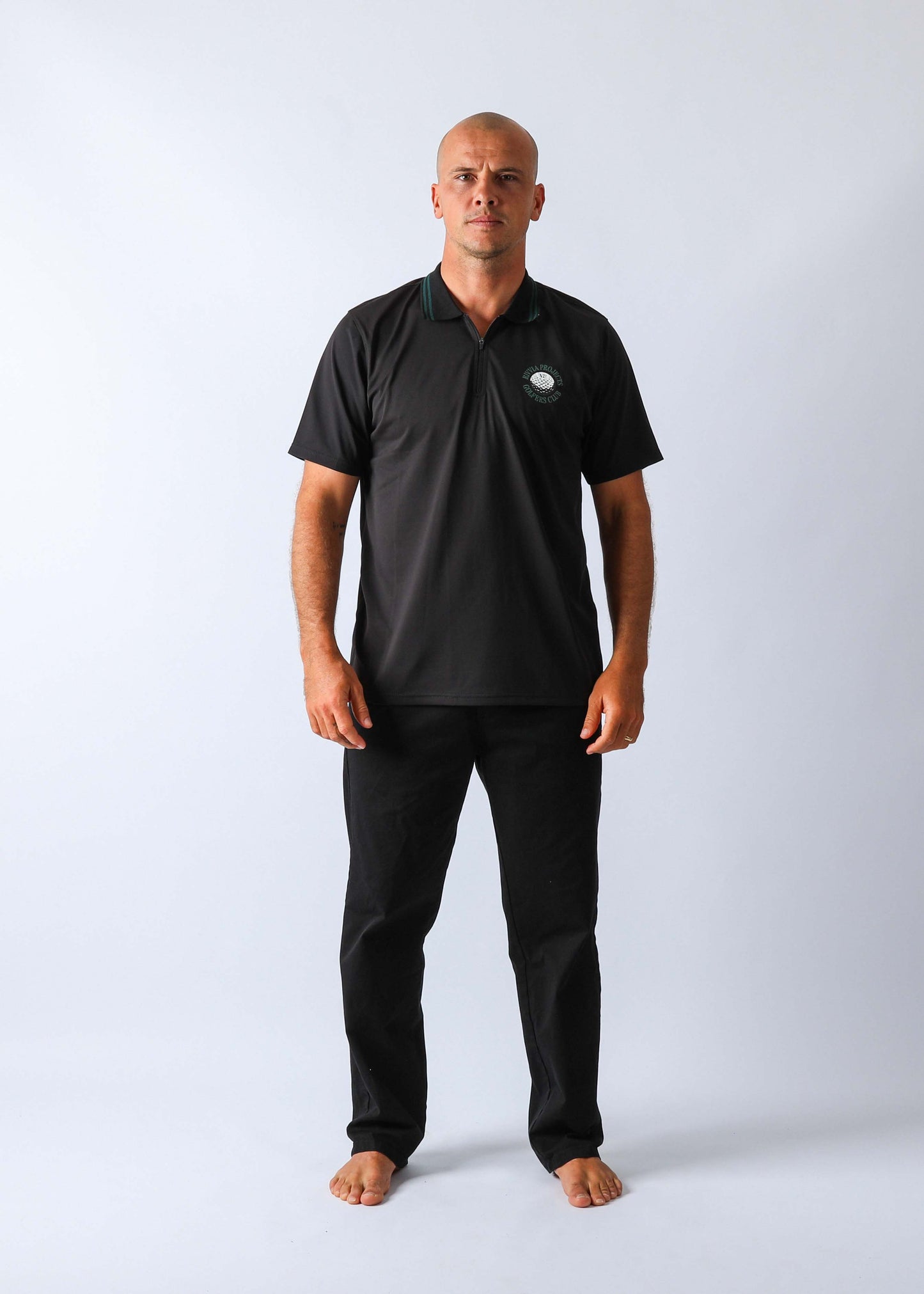 GOLFERS CLUB POLO : BLACK GREEN