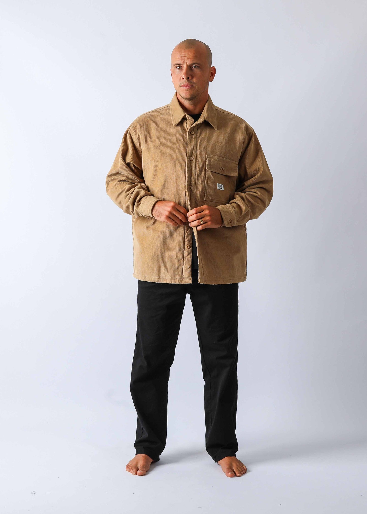 OFF TRACK QUILTED LS SHIRT : BROWN