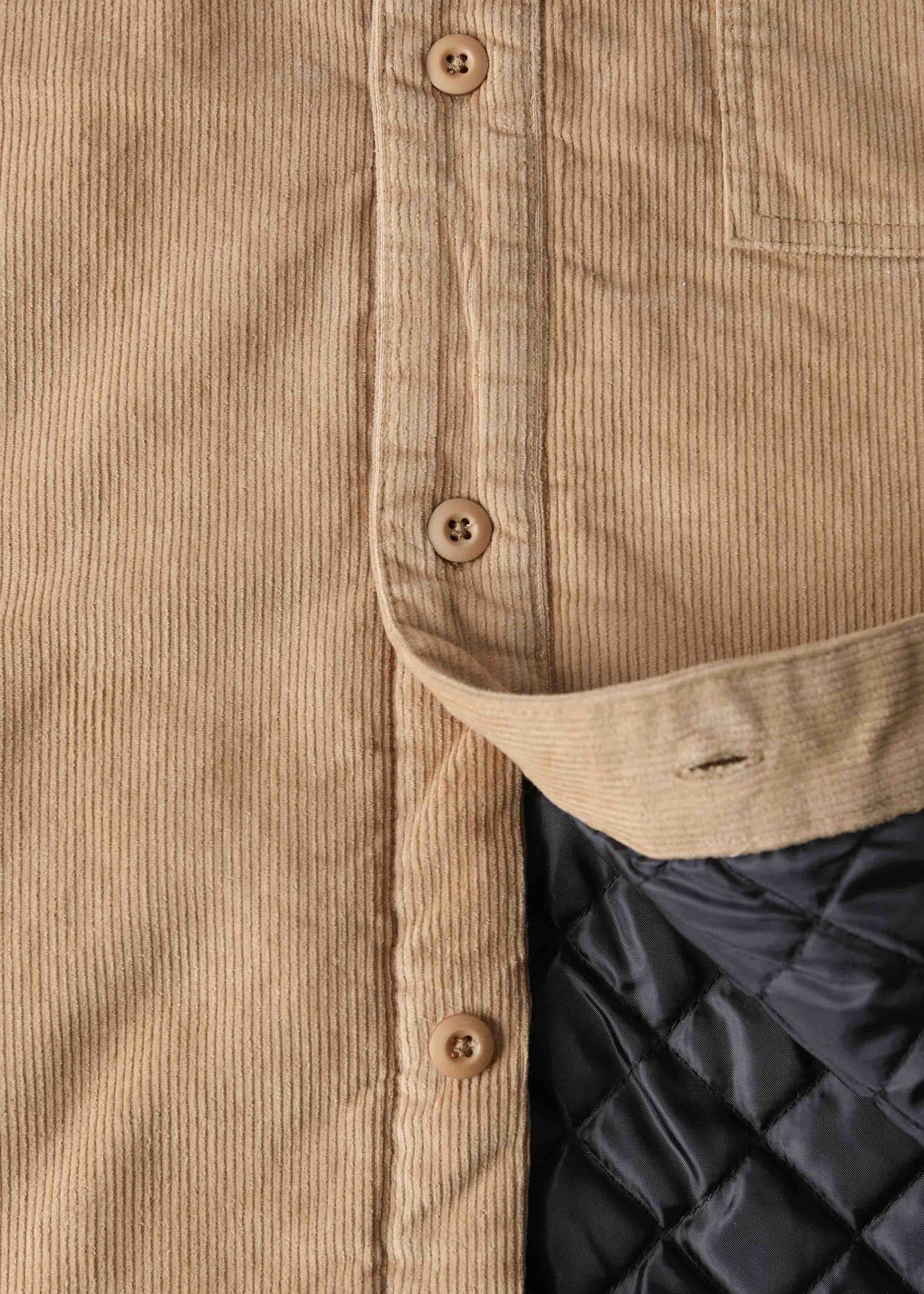 OFF TRACK QUILTED LS SHIRT : BROWN