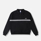 SOCIAL MEMBER 1/4 ZIP CREW  : BLACK