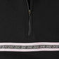 SOCIAL MEMBER 1/4 ZIP CREW  : BLACK