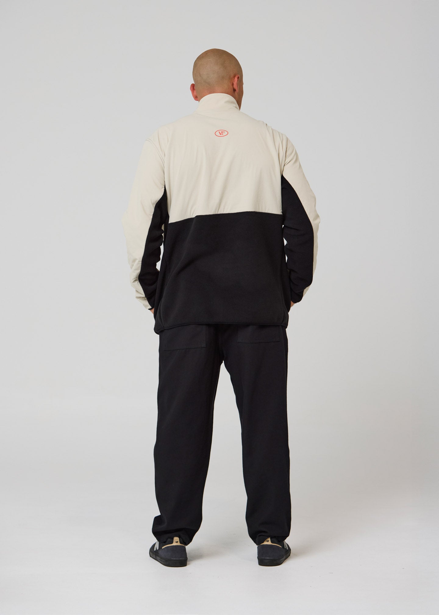 BLUR 1/2 ZIP POLAR FLEECE : BLACK BONE