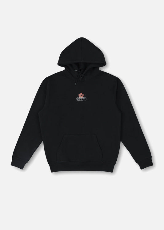 FLOWER MAP HOOD : BLACK