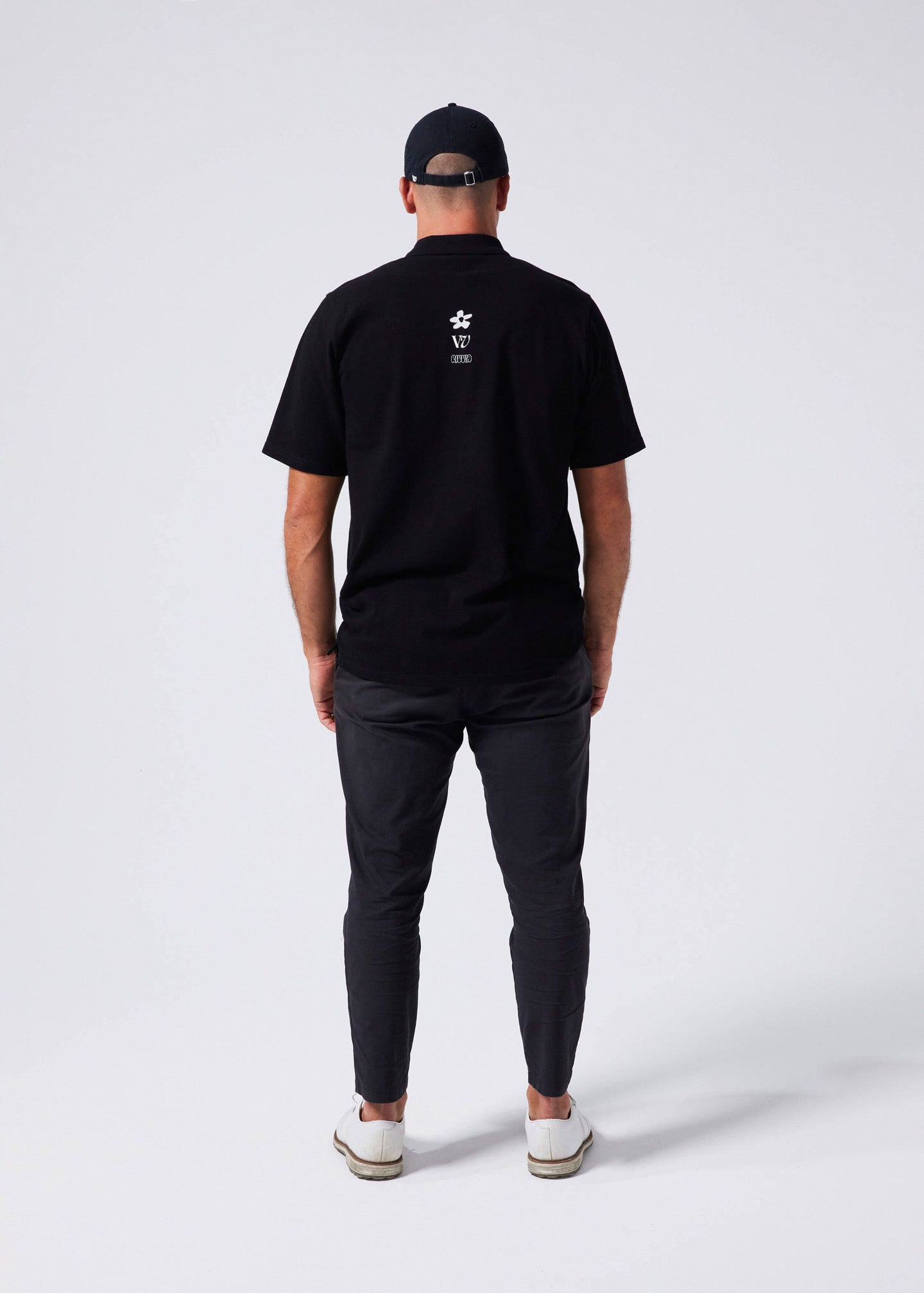 FLOWER MAP POLO : BLACK