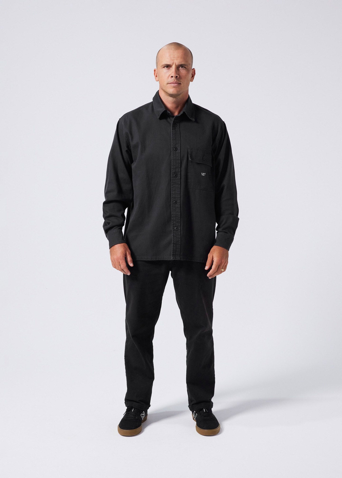 OFF TRACK LS SHIRT : WASHED BLACK