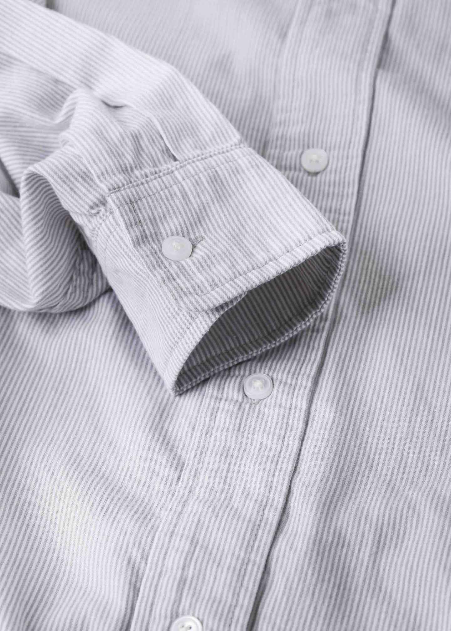 VV STRIPE LS SHIRT : GREY WHITE