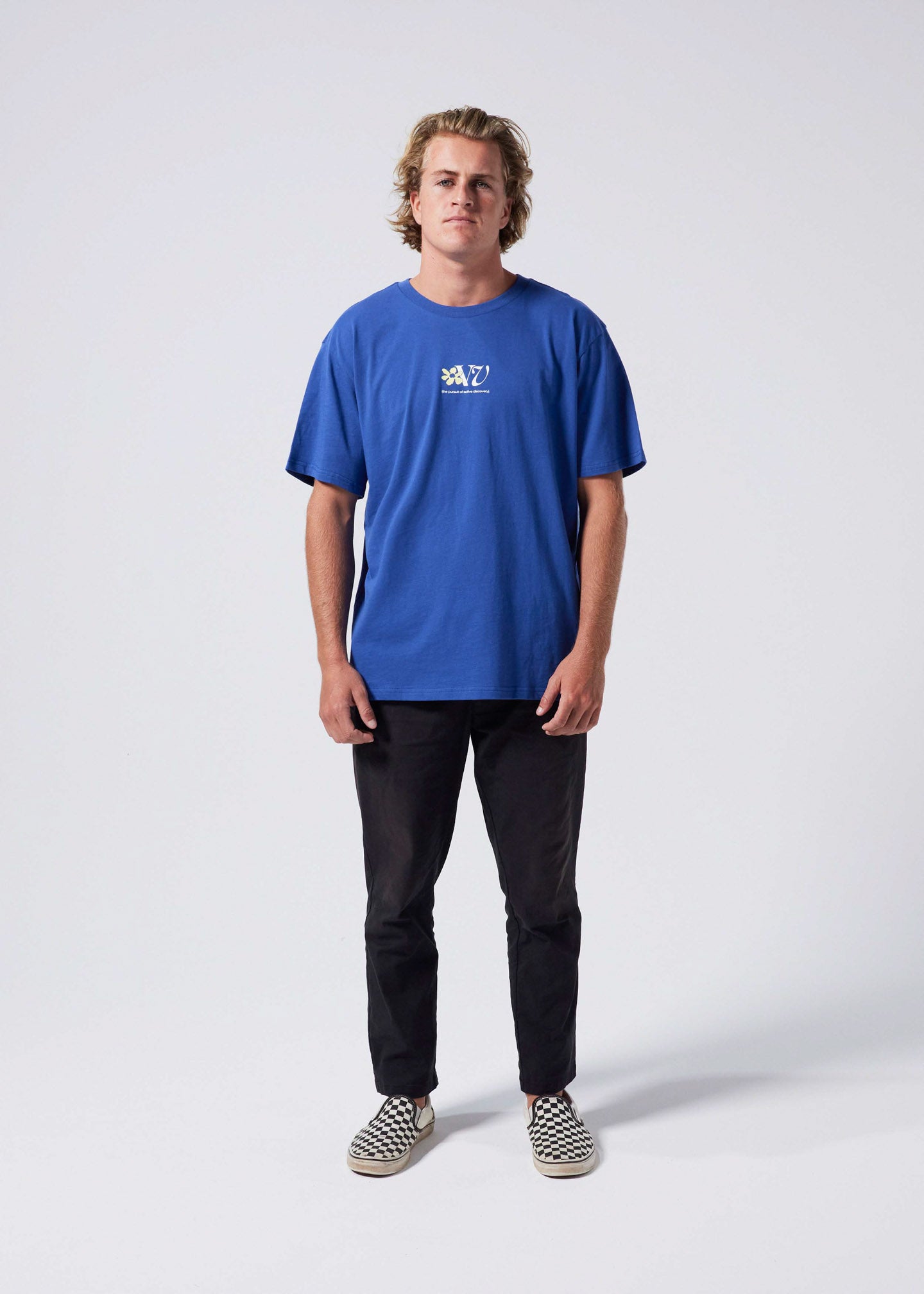 DIGI FLOWER T-SHIRT : DEEP BLUE