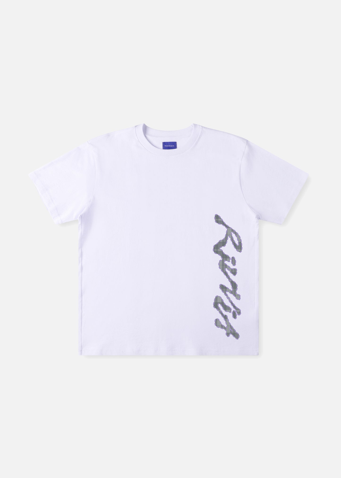 GRAF CHECK T-SHIRT : WHITE