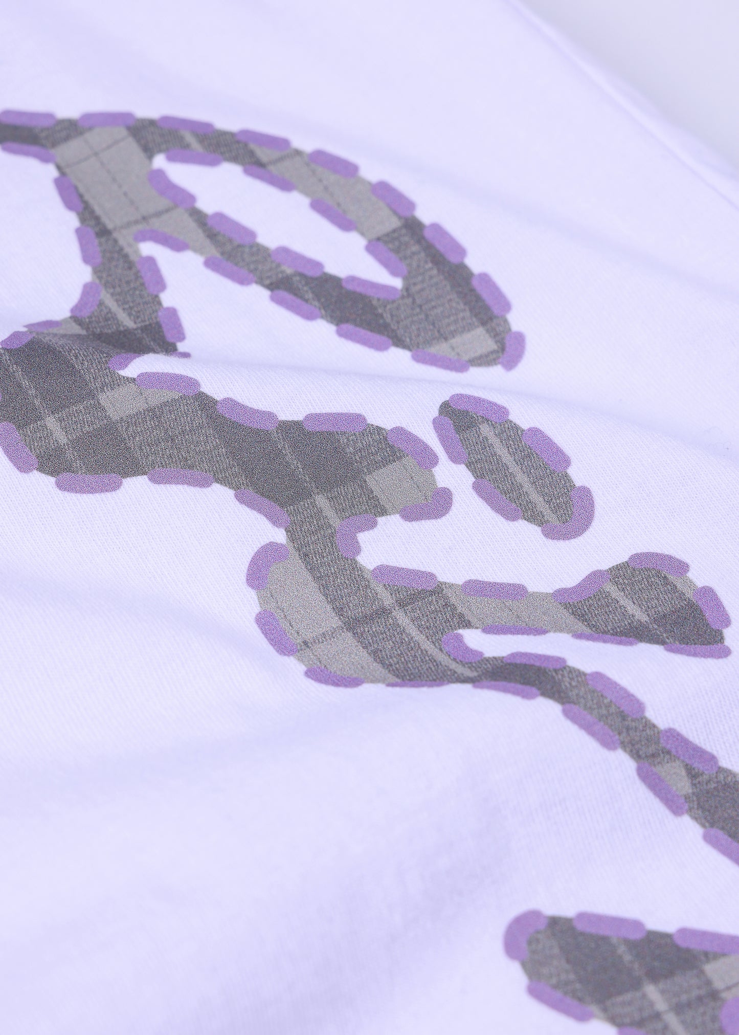 GRAF CHECK T-SHIRT : WHITE