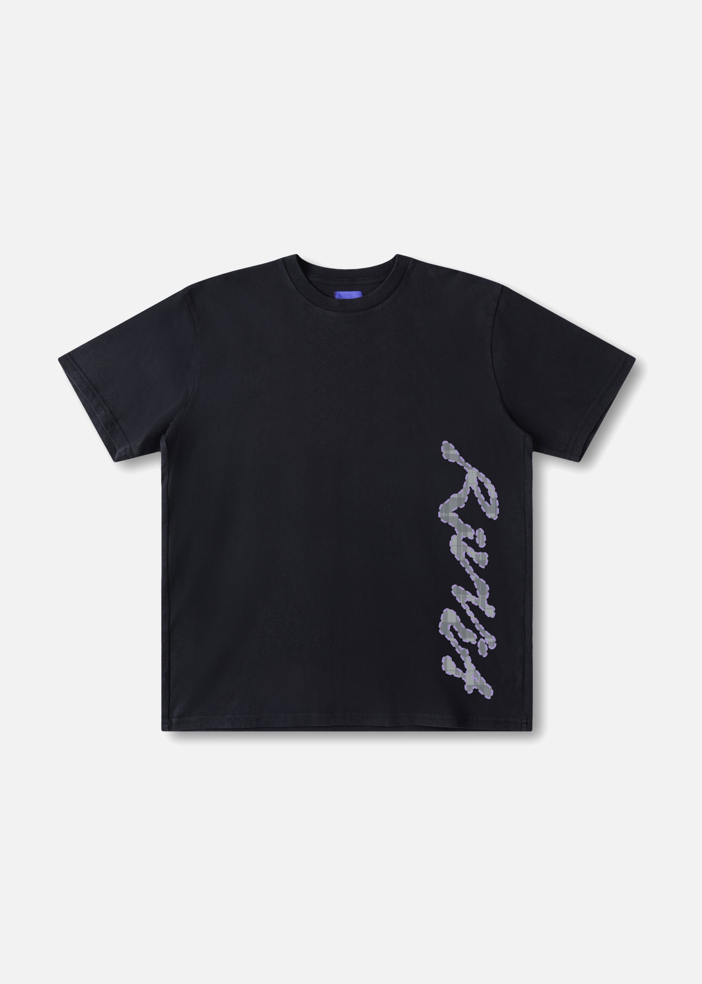 GRAF CHECK T-SHIRT : BLACK