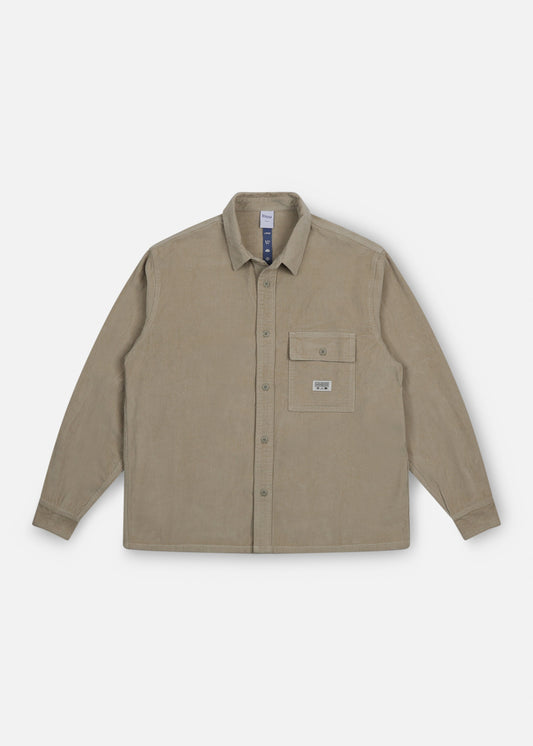 OFF TRACK CORD SHIRT : PARCHMENT